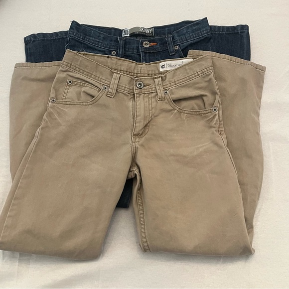 Lee Kids Bottoms Jeans in Tan and Dark Blue - Picture 1 of 6